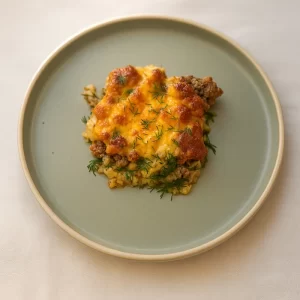 Chicken, Wild Rice, Broccoli & Cheddar Casserole