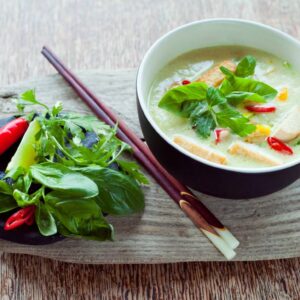 Chef Jordan’s Thai Coconut Green Curry Tofu